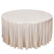 120inch Shiny Beige Round Polyester Tablecloth With Shimmer Sequin Dots