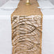 12x108inch Gold Wave Mesh Table Runner With Embroidered Sequins