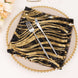 Black Gold Wave Embroidered Sequin Mesh Dinner Napkin, Reusable Decorative Napkin