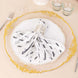 White Black Wave Embroidered Sequin Mesh Dinner Napkin, Reusable Decorative Napkin