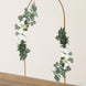 Set of 2 White Silk Rose Wedding Arch Flowers with Eucalyptus Leaves, Artificial Floral Swag