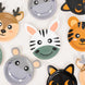 Set of 25 Assorted Animal Print Dessert Salad Paper Plates, 7inch Round Jungle Theme Eco-Friendly
