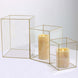 lear Acrylic Pillar Candle Holders With Gold Rims Centerpiece Decor Floral Display DIY Boxes