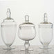 Set of 3 | Clear Glass Apothecary Party Favor Candy Jars With Snap On Lids