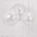Set of 3 Glitter Silver Sequin Fabric Hanging Lanterns