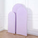 Matte Lavender Lilac Spandex Fitted Chiara Backdrop Stand Covers For Round Top Wedding Arch