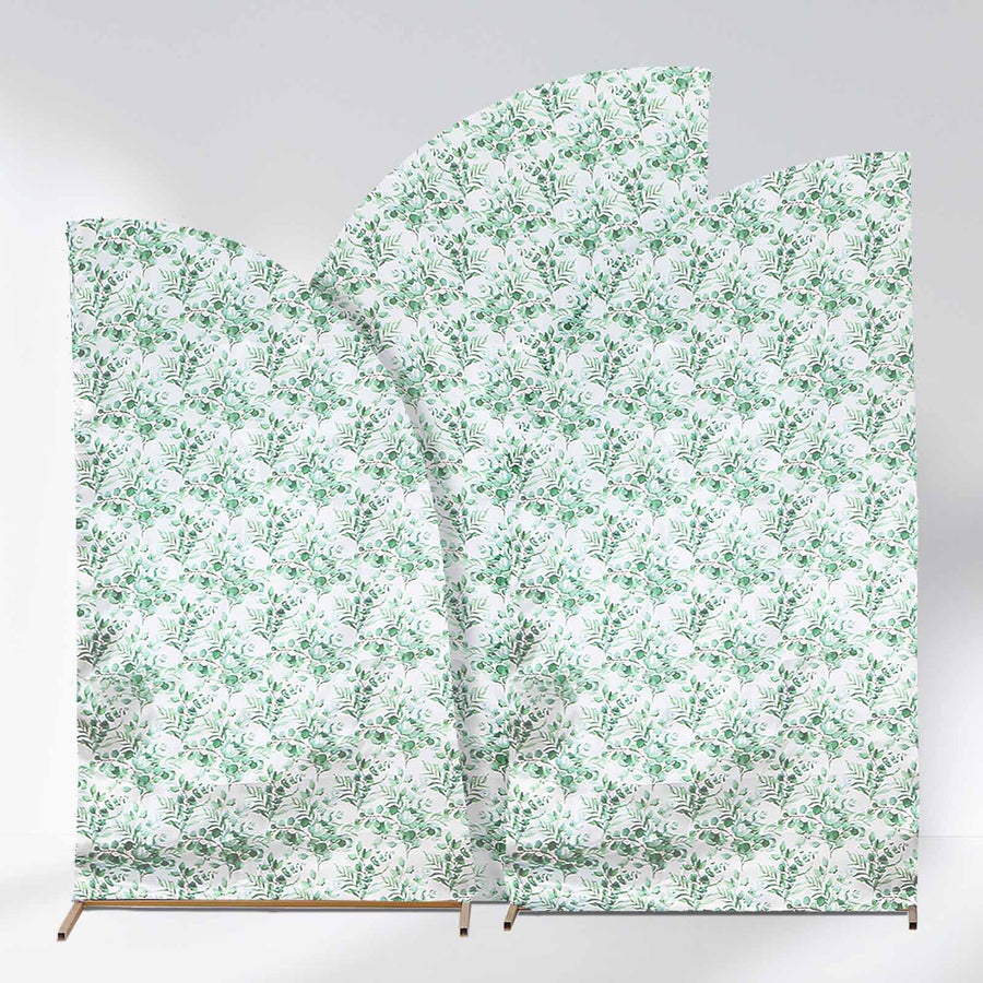 Decorative green floral backdrop screen for events or photography