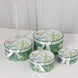 Set of 4 Greenery Theme Round Nesting Gift Boxes With Lids