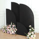 Set of 4 | Matte Black Spandex Half Moon Chiara Backdrop Stand Covers