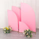 Set of 4 | Matte Pink Spandex Half Moon Chiara Backdrop Stand Covers