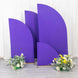 Set of 4 | Matte Purple Spandex Half Moon Chiara Backdrop Stand Covers