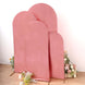Set of 4 Rose Gold Spandex Chiara Wedding Arch Covers With Metallic Finish