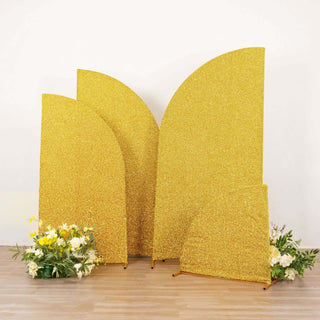 Transform Your Wedding with Gold Chiara Wedding Arch Covers Transform Your Wedding with Gold Chiara Wedding Arch Covers