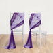 20-Pack Sheer Chair Drape Decor in Purple and Lavender Lilac – 9ft Shimmer Sash