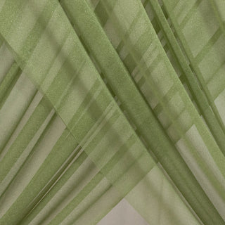 Sheer green curtains with a textured pattern. #whtbkgd