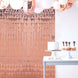 Shiny Blush/Rose Gold Metallic Foil Rectangle Curtain Party Backdrop Door Window Curtain