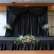 Portable Stage Skirt Black Polyester Platform Skirting Cloth for Events, Performances Wedding Stage