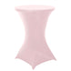 Blush | Rose Gold Spandex Cocktail Table Cover, Fitted Stretch Tablecloth for 24"-32" Dia Tables