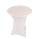 White Highboy Spandex Cocktail Table Cover, Fitted Stretch Tablecloth