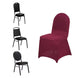Burgundy Spandex Stretch Fitted Banquet Slip On Chair Cover - 160 GSM