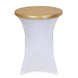 Metallic Gold Spandex Stretch Fitted Cocktail Table Top Cover