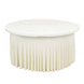 Ivory Stretch Spandex Fitted Round Tablecloth 60 in for 5 Foot Tables with Floor-Length Drop