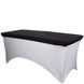 Black Stretch Spandex Banquet Tablecloth Top Cover 6ft Wrinkle Free Fitted Table Cover for 72"x30"
