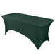 Hunter Emerald Green Stretch Spandex Rectangle Tablecloth 8ft Wrinkle Free Fitted