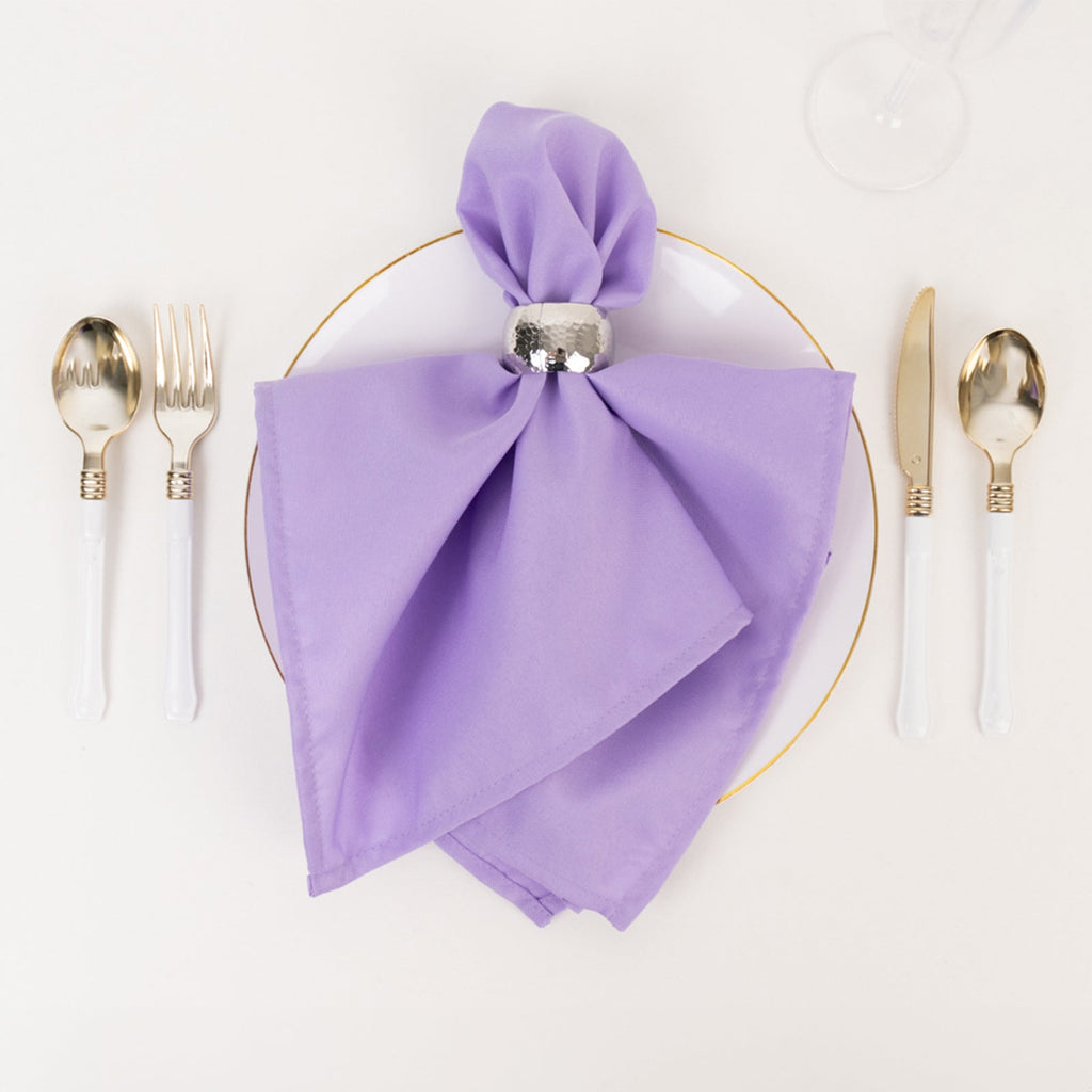 Premium Dinner Napkins 20"x20" Lavender | TableclothsFactory