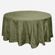120inch Dusty Sage Green Seamless Accordion Crinkle Taffeta Round Tablecloth