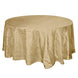 120inch Gold Accordion Crinkle Taffeta Round Tablecloth