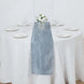 12inch x 108inch Accordion Crinkle Taffeta Table Runner, Elegant Linen Runner - Dusty Blue