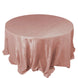 132inch Dusty Rose Accordion Crinkle Taffeta Seamless Round Tablecloth
