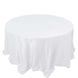 132Inch White Accordion Crinkle Taffeta Seamless Round Tablecloth