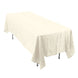 60"x102" Ivory Accordion Crinkle Taffeta Rectangle Tablecloth