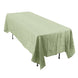 60"x102" Sage Green Accordion Crinkle Taffeta Rectangle Tablecloth