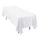 60"x102" White Accordion Crinkle Taffeta Rectangle Tablecloth
