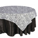 72inch x 72inch | Black/White Taffeta Tiger Print Table Overlay | Jungle Theme Party Decoration