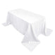 90x132Inch White Accordion Crinkle Taffeta Rectangular Tablecloth