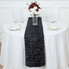 12x108inch Black 3D Leaf Petal Taffeta Fabric Table Runner