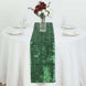 12x108inch Green 3D Leaf Petal Taffeta Fabric Table Runner