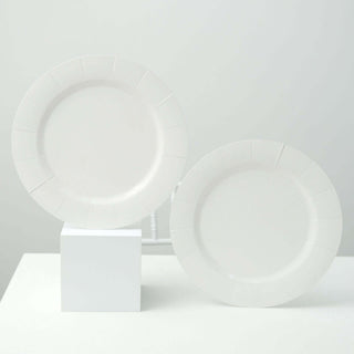 White 13" Disposable Charger Plates - Protect and Impress White 13" Disposable Charger Plates - Protect and Impress