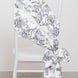 Polyester Chair Sashes White Black French Toile Floral Design