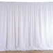 20ftx10ft White Dual Layered Chiffon Polyester Room Divider, Backdrop Curtain with Rod Pocket
