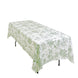 Polyester 60x102inch Rectangle Tablecloth White - Dusty Sage Green French Toile Pattern