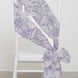 Polyester Chair Sashes White Lavender Lilac French Toile Floral Design - Wrinkle-Resistant & Durable