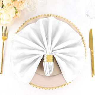 White Seamless Cloth Dinner Napkins - Add Elegance to Your Tablescape White Seamless Cloth Dinner Napkins - Add Elegance to Your Tablescape