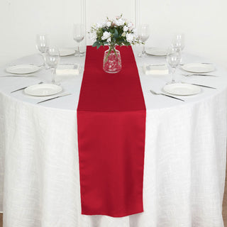 Elevate Your Event with the Wine Polyester Table Runner