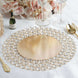 14inch Gold Wired Metal Acrylic Crystal Beaded Charger Plate