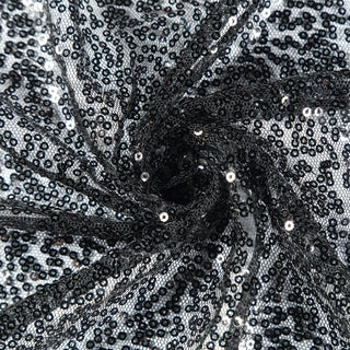 Create a Timeless and Elegant Ambiance with the Black Sequin Tablecloth